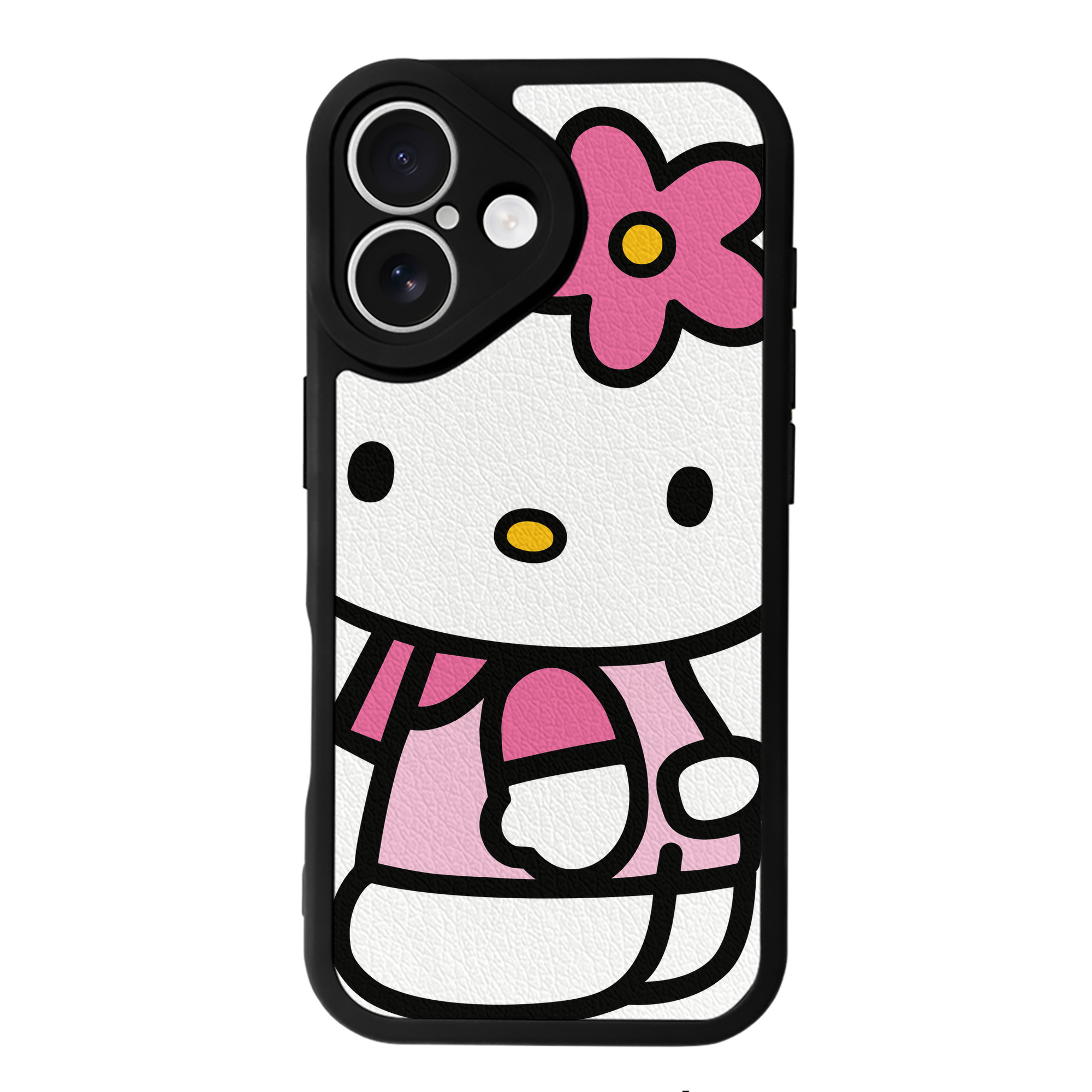 （画像用） Hello Kitty ハローキティ 【iPhone 16シリーズ対応】シリコンスマホケース（レザー調） 材質：シリコン